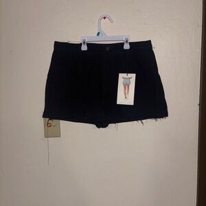 Women's Black Denim Shorts